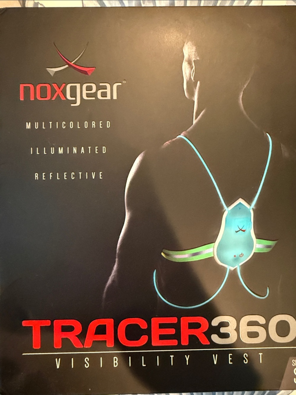 Noxgear Tracer360 Visibility Vest in Neon Blue/Green